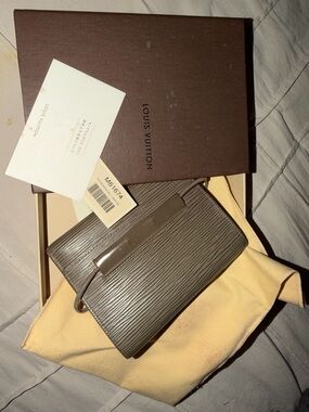 Louis Vuitton Epi Leather Compact Wallet in Taupe